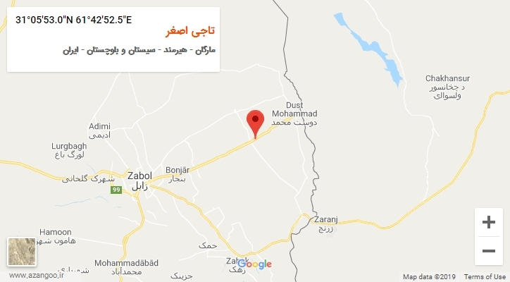 روستای تاجی اصغر بر روی نقشه