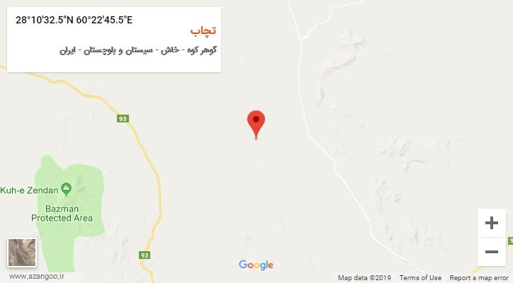روستای تچاب بر روی نقشه
