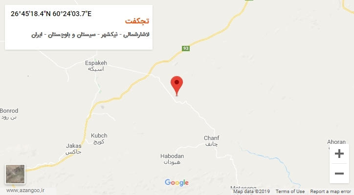 روستای تجکفت بر روی نقشه