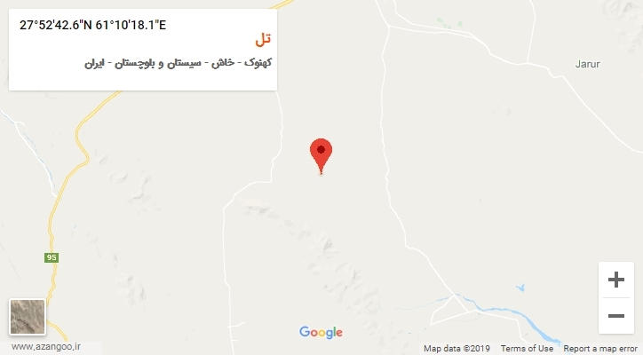 روستای تل بر روی نقشه
