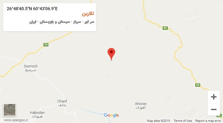 روستای تلاربن بر روی نقشه