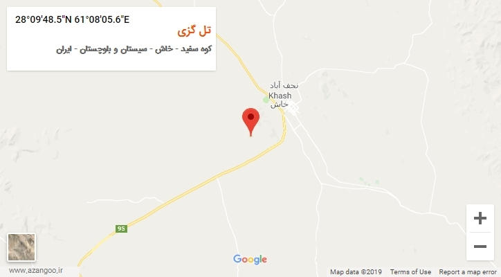 روستای تل گزی بر روی نقشه