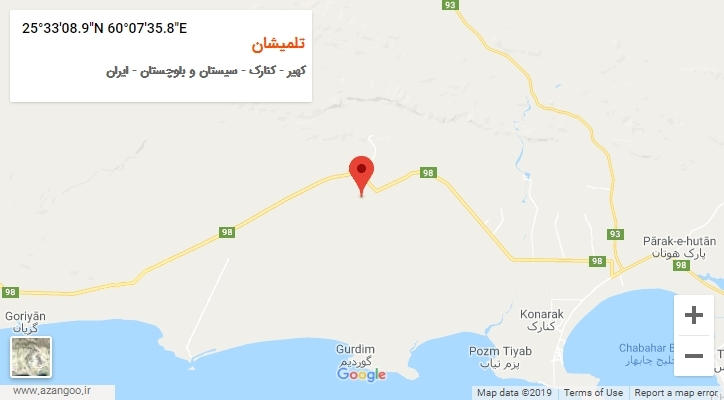 روستای تلمیشان بر روی نقشه