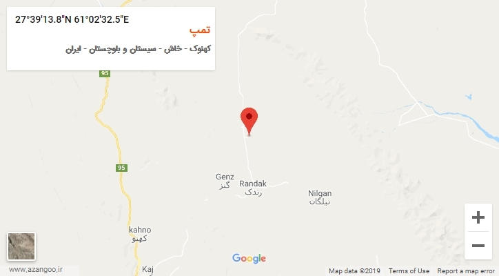 روستای تمپ بر روی نقشه