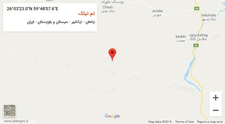 روستای تم تیلک بر روی نقشه