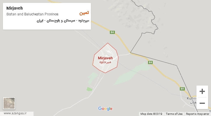 دهستان تمین بر روی نقشه