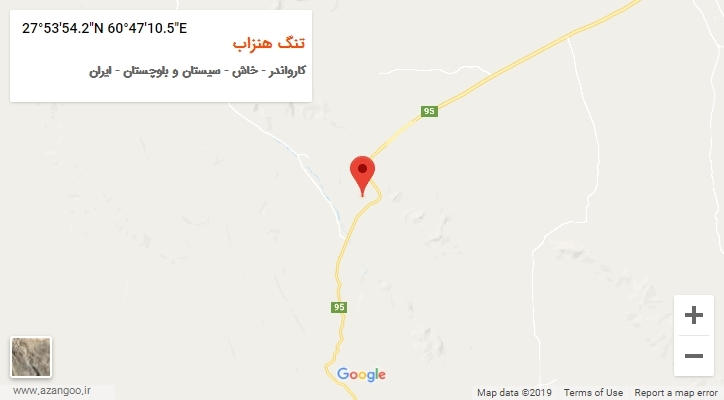 روستای تنگ هنزاب بر روی نقشه