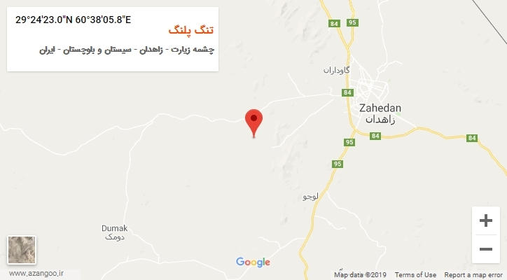 روستای تنگ پلنگ بر روی نقشه