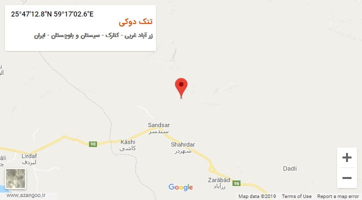 روستای تنک دوکی بر روی نقشه