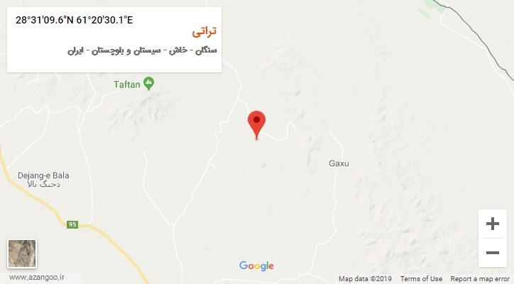 روستای تراتی بر روی نقشه