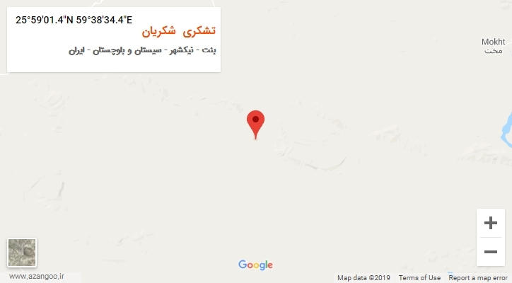 روستای تشکری  شکریان بر روی نقشه