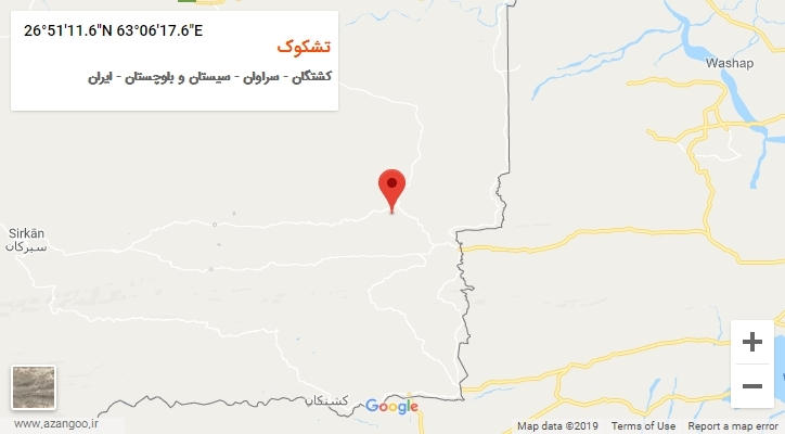 روستای تشکوک بر روی نقشه
