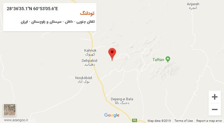 روستای تودلنگ بر روی نقشه