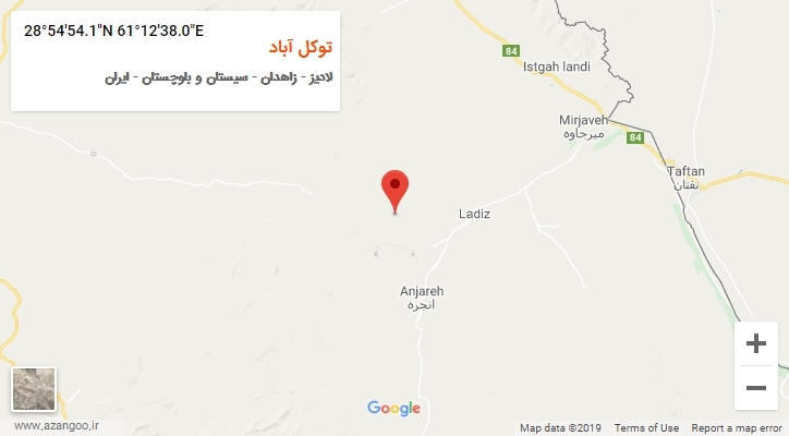 روستای توکل آباد بر روی نقشه