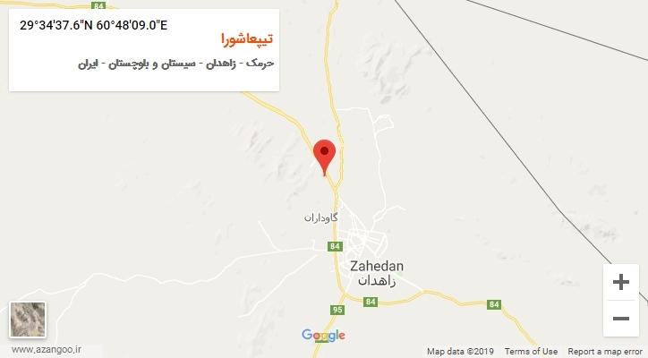 روستای تیپعاشورا بر روی نقشه