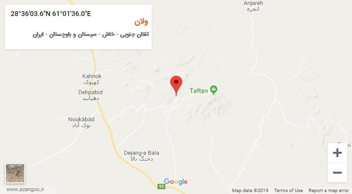 روستای ولان بر روی نقشه