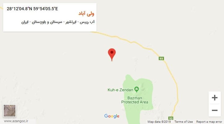 روستای ولی آباد بر روی نقشه