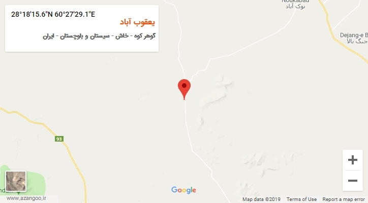 روستای یعقوب آباد بر روی نقشه