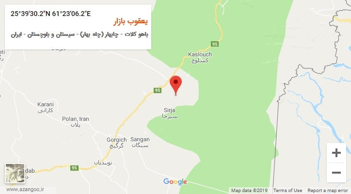 روستای یعقوب بازار بر روی نقشه