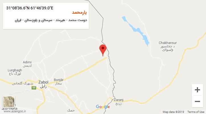 روستای یارمحمد بر روی نقشه