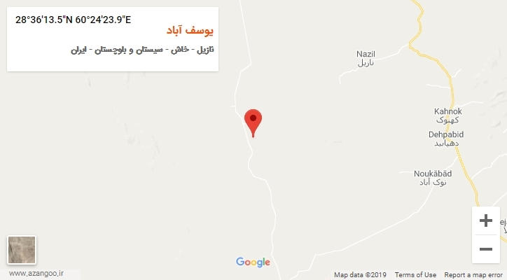 روستای یوسف آباد بر روی نقشه