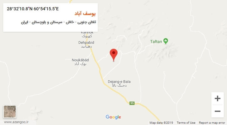 روستای یوسف آباد بر روی نقشه