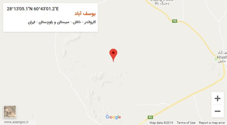 روستای یوسف آباد بر روی نقشه