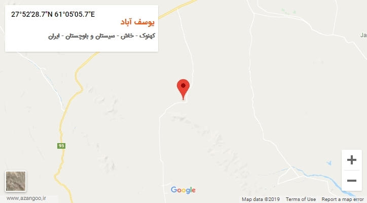 روستای یوسف آباد بر روی نقشه