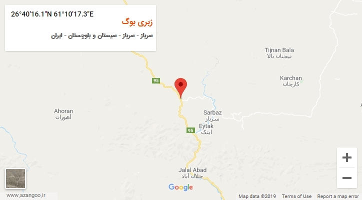 روستای زبری بوگ بر روی نقشه
