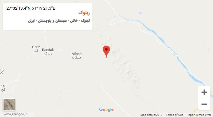 روستای زبتوک بر روی نقشه