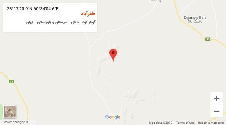 روستای ظفرآباد بر روی نقشه