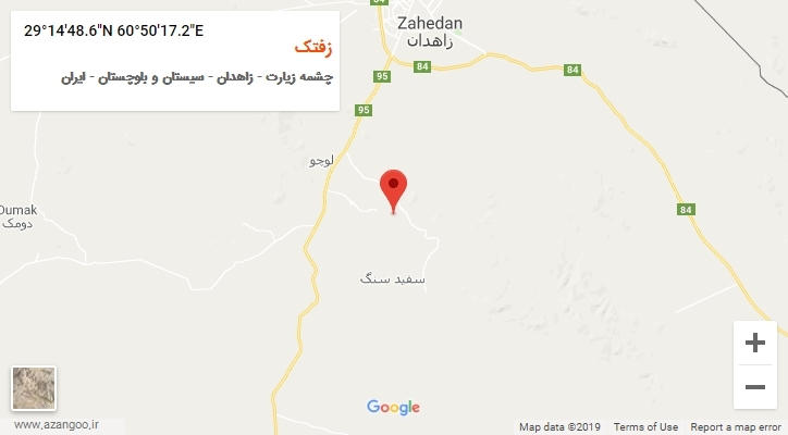 روستای زفتک بر روی نقشه