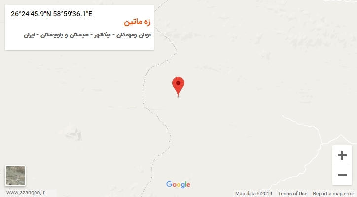 روستای زه ماتین بر روی نقشه