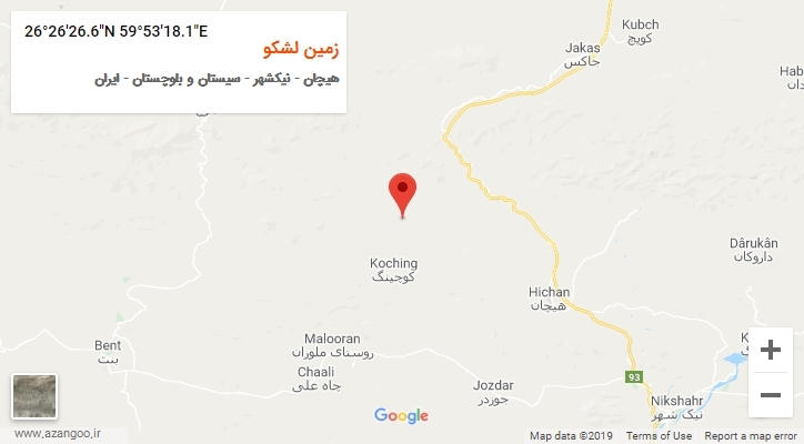 روستای زمین لشکو بر روی نقشه