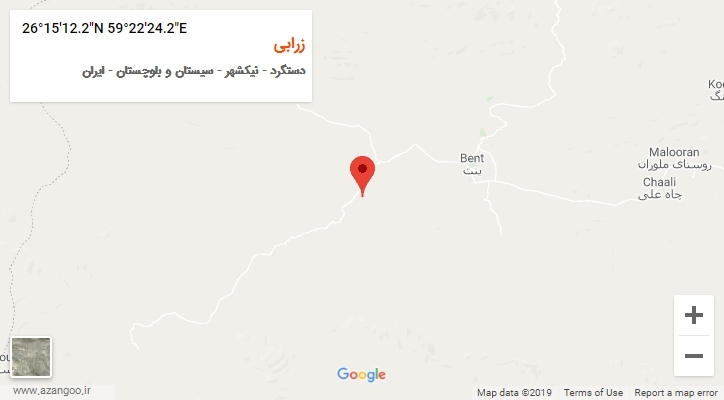 روستای زرابی بر روی نقشه
