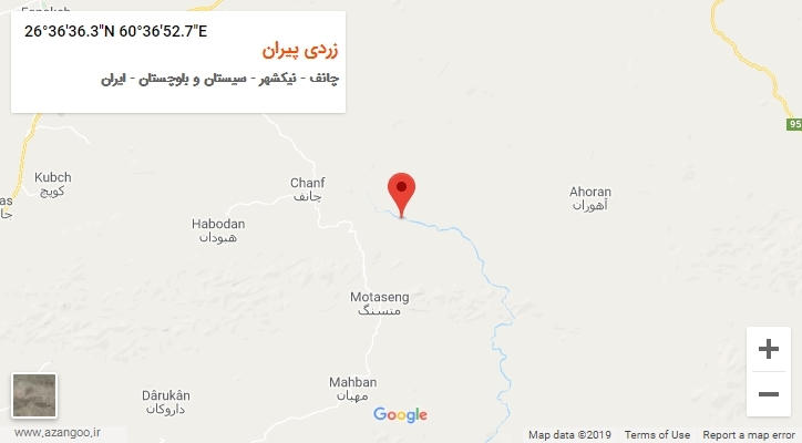 روستای زردی پیران بر روی نقشه