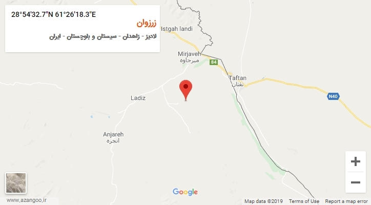 روستای زرزوان بر روی نقشه