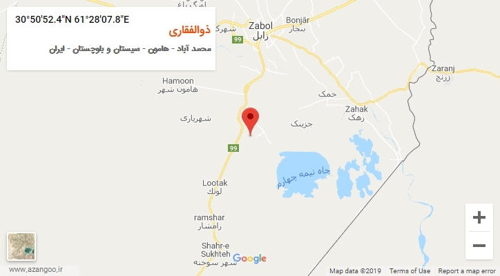 روستای ذوالفقاری بر روی نقشه