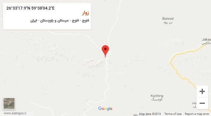 روستای زوار بر روی نقشه