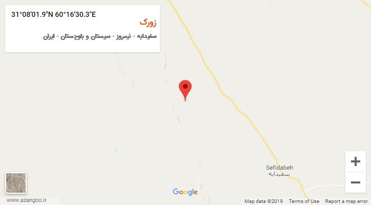 روستای زورک بر روی نقشه