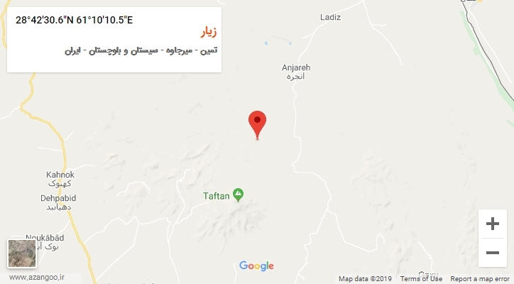 روستای زیار بر روی نقشه
