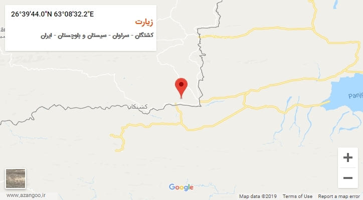 روستای زیارت بر روی نقشه