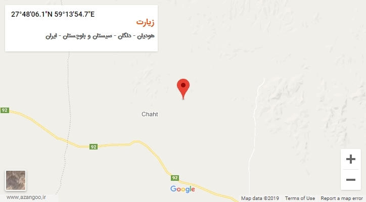 روستای زیارت بر روی نقشه
