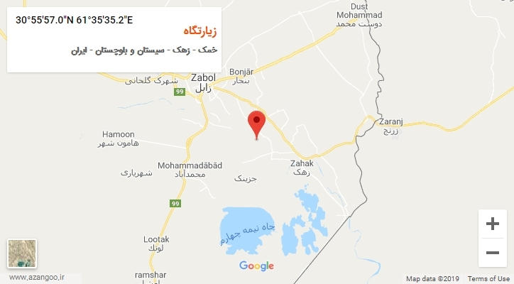 روستای زیارتگاه بر روی نقشه