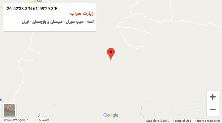 روستای زیارت سراب بر روی نقشه