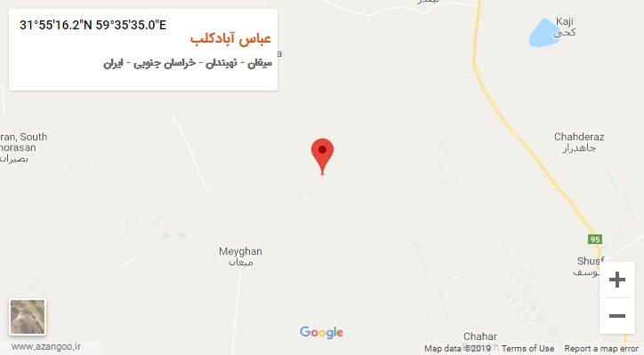 روستای عباس آبادکلب بر روی نقشه