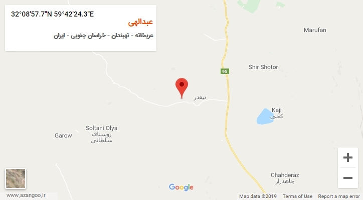 روستای عبدالهی بر روی نقشه