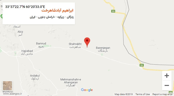 روستای ابراهیم آبادشاهرخت بر روی نقشه