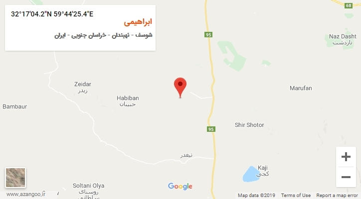 روستای ابراهیمی بر روی نقشه