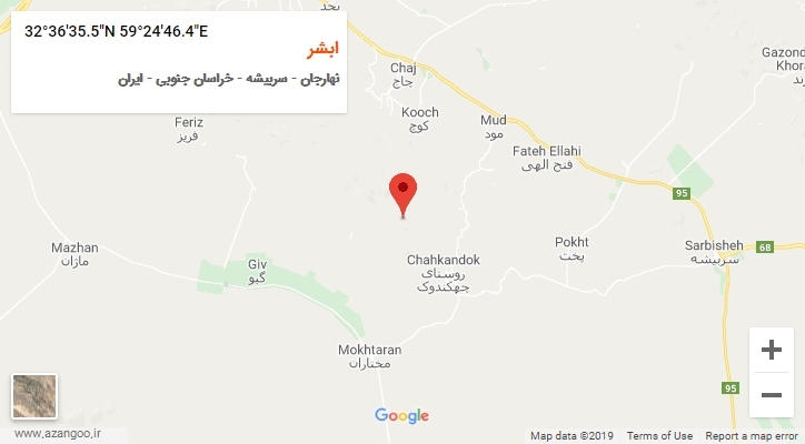 روستای ابشر بر روی نقشه